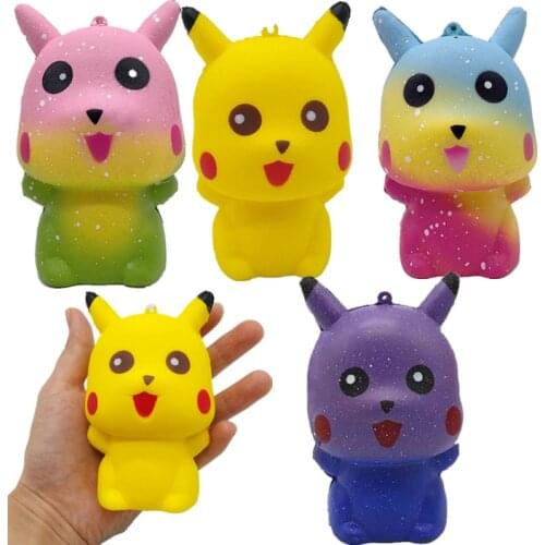 Pokemon Kawaii Squishy Pops Fidget Toy Pikachu Stress Relief Soft Slow Rising Antistress Fidget Squeeze Kids Toys