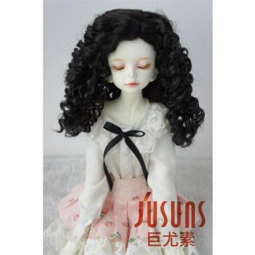 JD073 1/4 1/3 Long Curly Syntheitc Mohair BJD Doll Wig MSD SD Fashion Middle Part Line 7-8inch 8-9inch Hair Doll Accessories