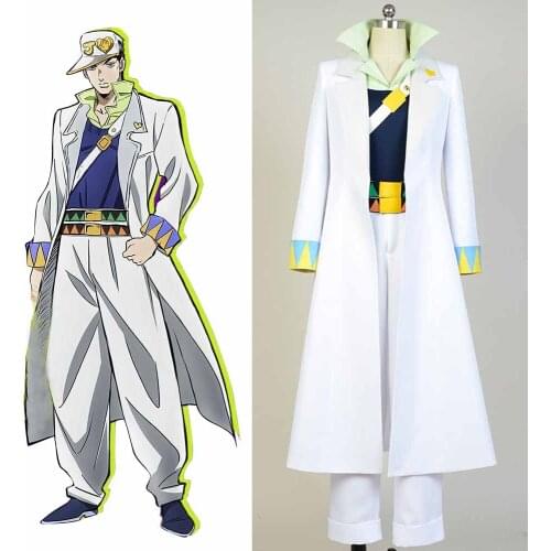 JoJos Bizarre Adventure Cosplay Costume Kujo Jotaro Cosplay Costume Adult Halloween Party Costume Full Sets