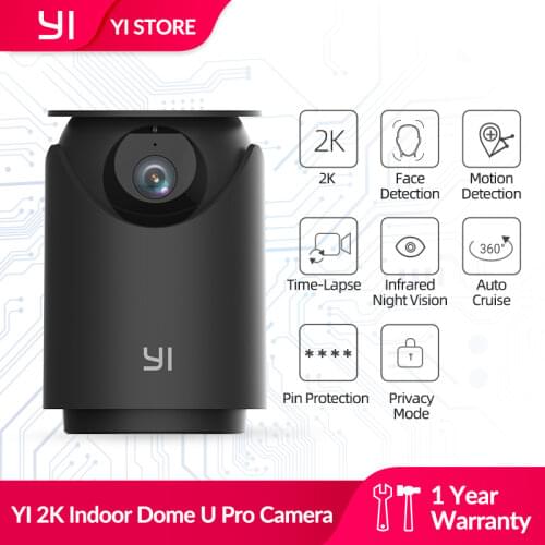 YI 2K Indoor Dome U Pro Camera Security Cam Pan & Tilt With Wifi 360° Auto Cruise Home IP Cam Human & Pet AI Voice Compatibility