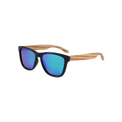 Square Sports Bamboo Mirror Sunglass Wood Frame Wooden Polarized Sunglasses