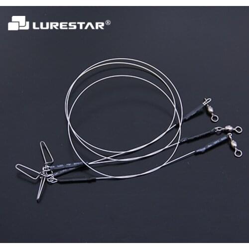 2pcs/Lot Stainless Steel Bite Resistant line 45cm Guide Line Sea Fishing Pike Boat Fishing Assistance Big Game Fishing Tackle