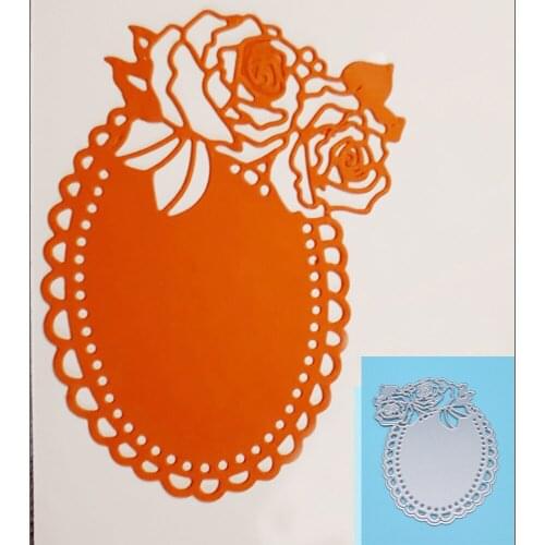 Metal cut lace image frames Roses die template for DIY decor for scrapbook DIY of relief paper card