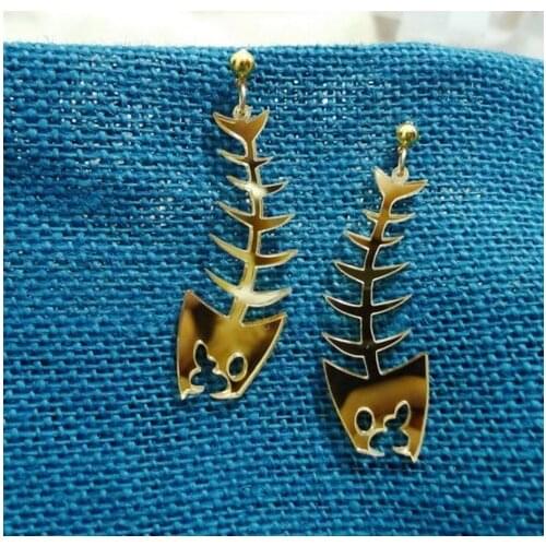 Fashion exaggerated jewelry star fishbone Acrylic earrings for women