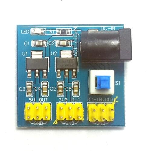 Power change module 6-12V input Multiplex output voltage conversion module output 3.3V 5V 12V