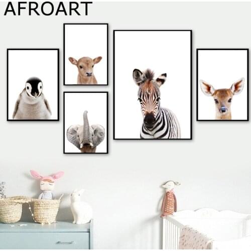 Bubble lION Gum Giraffe Zebra Animal Posters Nordic Style Wall Art Nursery Home Decorative Pictures Canvas Prints Painting