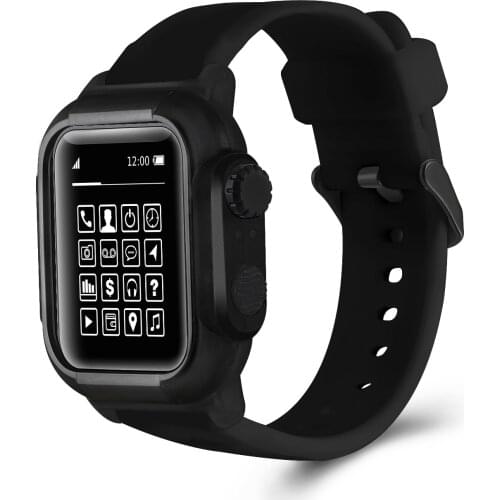 Newest For Apple Watch 4 44mm Waterproof Silicone Sport Band For Apple Watch Series 4 Strap With Protective Case
