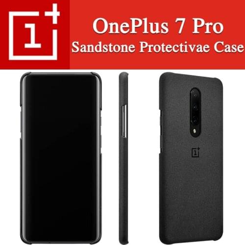 Original 100% Oneplus 7 Pro Case official Oneplus7 Bumper Nylon Sandstone Kevlar Karbon Protection Back Cover
