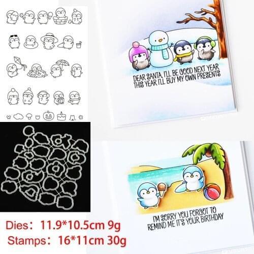 Penguin Metal Cutting Dies and Stamps Stencil for DIY Scrapbooking Photo Album Embossing Decorative Craft Die