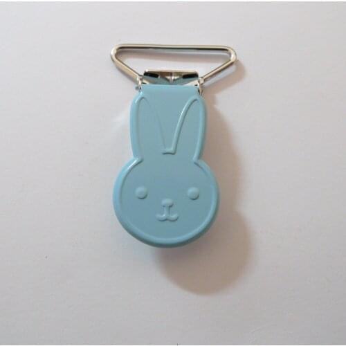 25pcs 1'' 25mm #11 BABY BLUE COLOR Rabbit Bunny Shape Suspender Clips