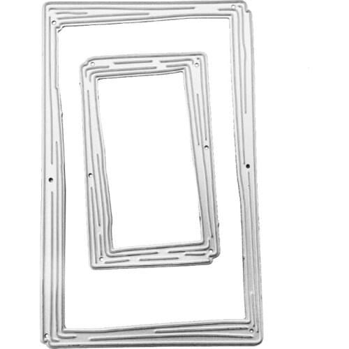 Rectangular Frame Metal Cutting Dies Stencil Scrapbooking DIY Album Stamp Paper