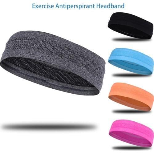 Sports Sweatband Men Run Basketball Headband Fitness Yoga Sweat Absorption Scarf Silicone Protect Forehead Female Hair Band