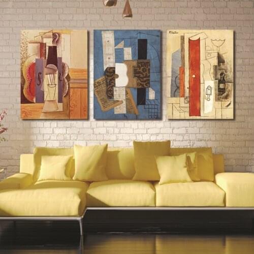 Abstract Art Poster Stitching Graffiti Color Block Picture Canvas Painting For Living Room Home Wall Art Aisle Modern Decor