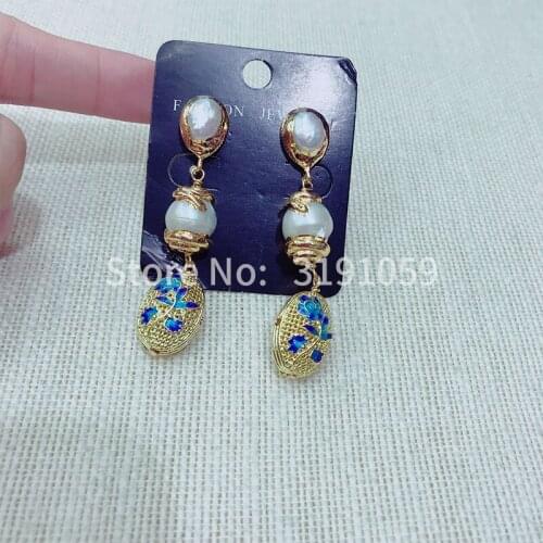 Temperament is long female individual character tide person matchs tassel earring character to feel pearl earring