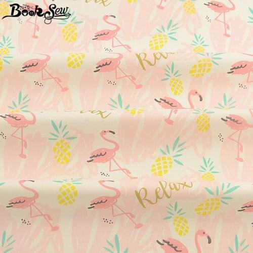 Booksew Printed Cartoon Animals Design 100% Cotton Twill Quilting Sewing Fabric Telas De Algodon Para Patchwork Tissu Cloth