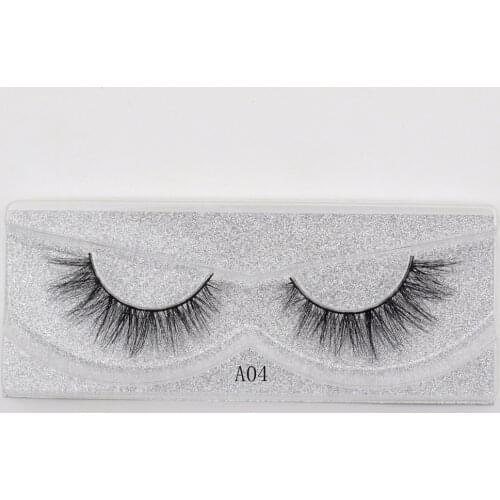 Visofree False eye lashes handmade natural make up 1 pair False eyelashes sexy Extension for Beauty Makeup 3D Mink Lashes A04