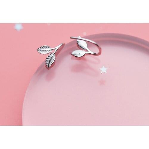 MloveAcc Presents 925 Sterling Silver Leaves Stud Earrings for Women Girls Fashion Jewelry Special Store