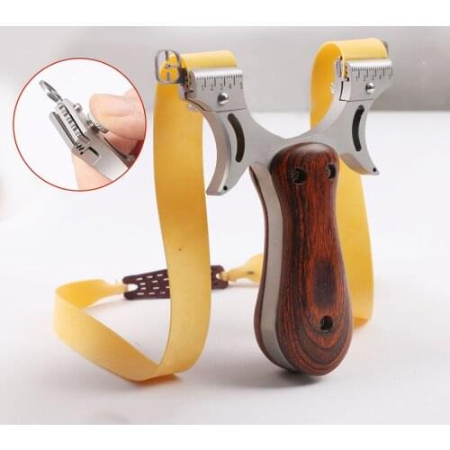 1pcs Powerful Slingshot Hunting High Quality Stainless steel Rubber Band Outdoor High Precision Shooting Slingshot