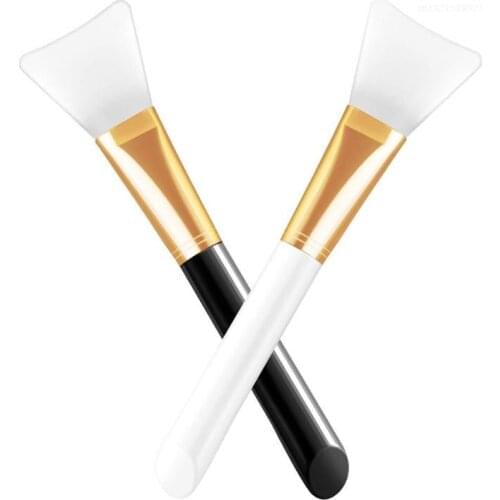 2pcs Soft Silicone Makeup Facial Mud Mask Brush Cosmetic Foundation Gel Applicator DIY Mixing Tools Kit New