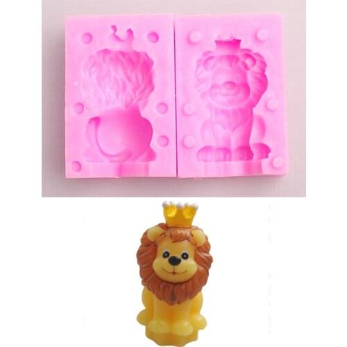 3D Lion Silicone Cake Molds For Baking DIY Animals Baby Birthday Fondant Cake Decorating Tools Candy Chocolate Molds M1099