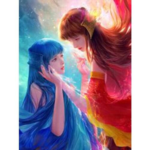 5D diamond painting Full square wall stickers Cuadros Cross stitch kit set haft diamentowy Cartoon woman art Mosaic animal Fairy