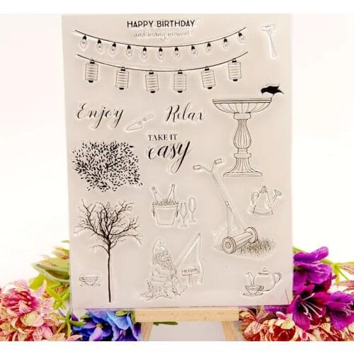 Blessings Words Clear Transparent Stamp Seal For DIY Stationery Scrapbooking Rubber Stamp Card Making Album Decoroation Crafts