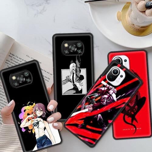 Phone Case For Xiaomi Mi Poco M3 X3 NFC Anime Chainsaw Man Smartphone Soft Black Bumper for XIAOMI Pocophone f1 Matte Cover