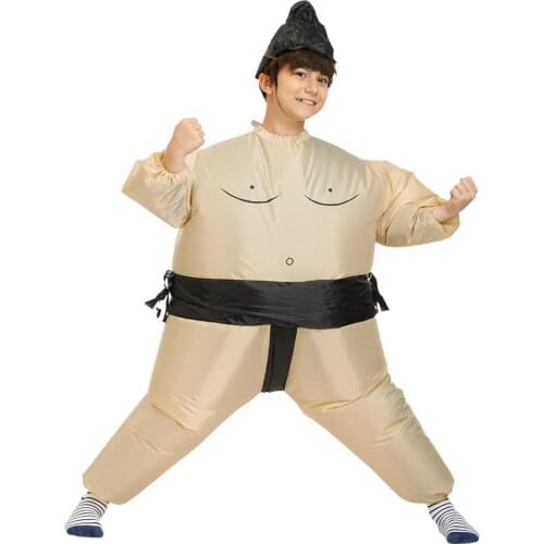 Kids cosplay Inflatable Sumo Costumes Funny Dress Fan Operated Cosplay Halloween Costume for Kids child halloween party