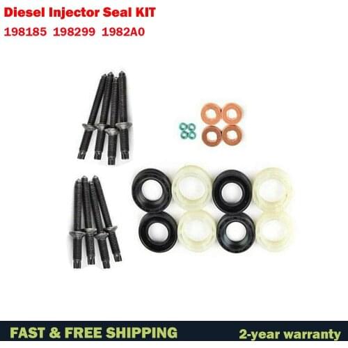 For Peugeot 207 307 Citroen C2 C3 Xsara 1.6 Diesel Injector Seal KIT Auto Styling Parts Car Accessories 198185 198299 1982A0