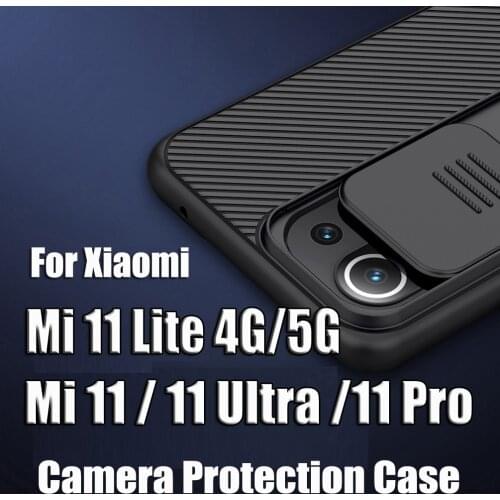 For Xiaomi Mi 11 Lite 5G 4G Case NILLKIN CamShield Slide Camera Case Lens Protection Cover For Xiaomi Mi 11 Ultra Mi 11 Pro Case