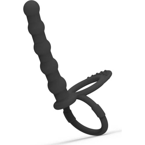 Double Penetration Vibrators Penis Strapon Dildo Vibrator Sex Toys For Women Man Strap On Penis Anal Beads Plug Adult Massager