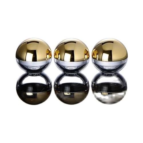 Capacity 5g 500pcs/ lot Golden spherical tank, no inner cover pot small sample in the cosmetics packaging, plastic cans