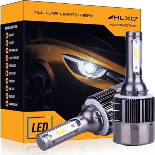 Hlxg H15 LED Bulbs Headlight Wireless 12V CSP High Bright Error Free Auto Headlamp Bulb 6500K White 16000LM 90W Canbus 2pcs