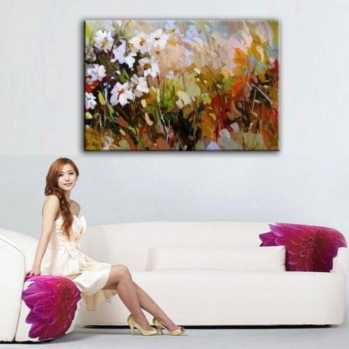 Home decor oil painting hand painted high quality landscape knife painting pictures DM1609336