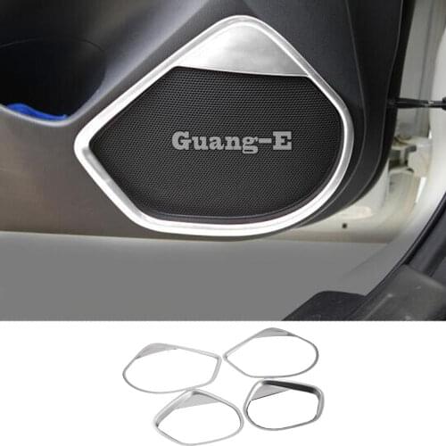 For Mazda 3 Axela M3 2014 2015 2016 2017 2018 2019 Stick Stainless Steel Inside Audio Speak Sound Cover Ring Circle Lamp Trim