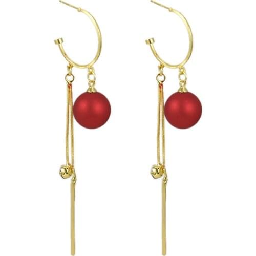 Korean Earings Fashion Jewelry Simulation Pearl Tassel Long Earrings Pendientes Brincos Earrings For Women Wholesale