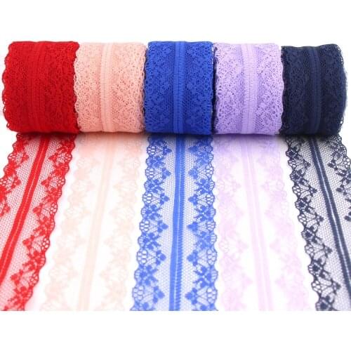 10m/lot 40mm(1-1/2") Lace Trim Embroidered Lace Ribbon Handicrafts Embroidered Net Lace Fabric White Black Lace For DIY Clothes