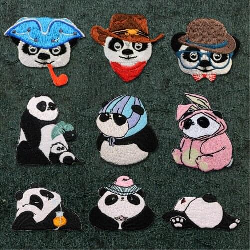 Maxsin High Quality beautiful cute small panda Embroidered fashion Patch for Clothes Dress Jacket Iron On Garment Appliques DIY