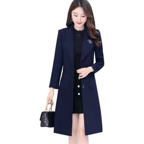 Plus Size Woolen Jacket Women Jackets New 2021 Winter Woolen Coat Women Clothes Long Slim Thickening Warm Womens Coats Red