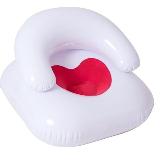 Inflatable flocking sofa outdoor leisure foldable living room love sofa with armrests