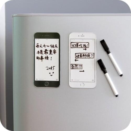 New Creative Phone Refrigerator Sticker Refrigerator Soft Magnetic Tape Message Paste Can be Erased Repeatedly