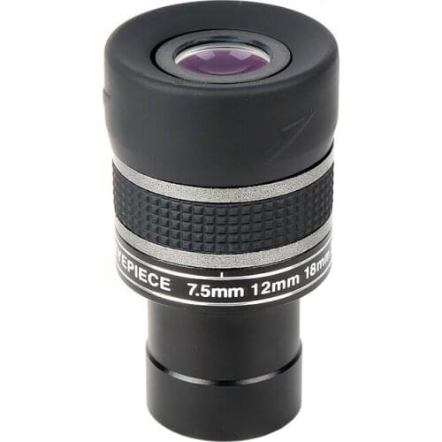 Deluxe 1.25inch Zoom Telescope Eyepiece 7.5-22.5mm HD Full Metal Zooming Eyepiece with HD Green Film for Astronomical Telescopes