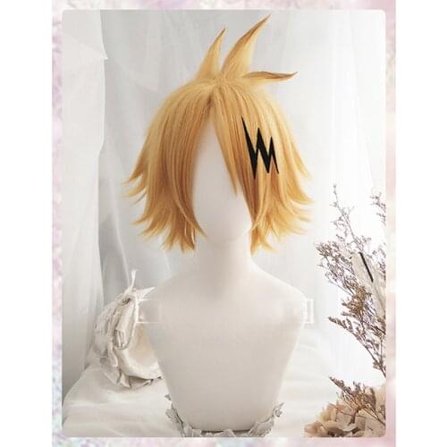 Boku no Hero Academia Kaminari Denki Wig Cosplay Costume My Hero Academia Men & Women Short Synthetic Hair Party Role Play Wigs