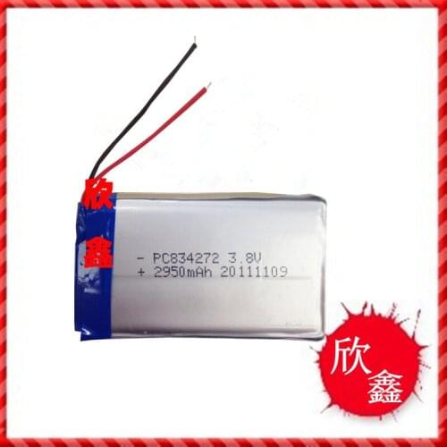 Polymer 3.7V lithium battery 834272 high capacity DIY battery 3300MAH mobile power PSP GPS Rechargeable Li-ion Cell