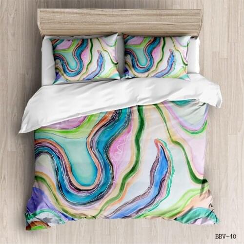 Flow Color Texture Series Colorful Bedding Duvet Cover Pillowcase Single Double Large King Quilt Cover King Size Bedding Set