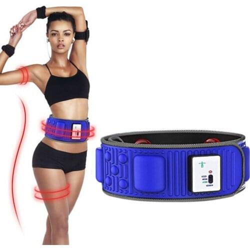Slimming Belt Electric Vibrating Magnet Abdomen Waist Exercise Leg Belly Fat Burning With 5 Motors Weight Loss Machine Men Women