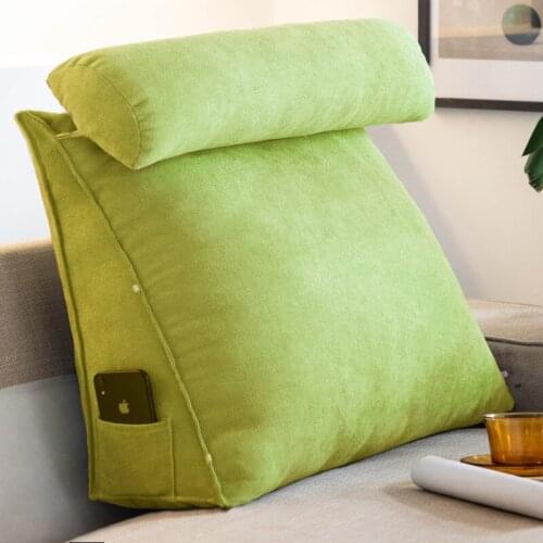 Simple Solid Color Backrest Pillows Office Reading Chair Support Waist Cushion Soft Butt PadsTatami Mattress Home Decor