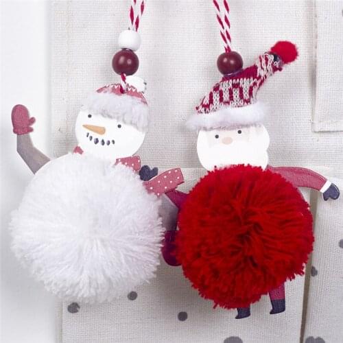 Creative Christmas Tree Decoration Painting Plush Santa Claus Snowman Hanging Christmas Decoration hanging drop