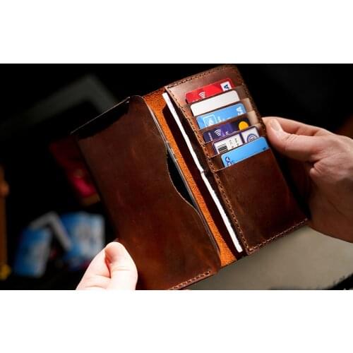 Handmade Genuine Leather Card Case Wallet Authentic Women Men Accessory Stylish Desing High Quality Gift - ES-9033