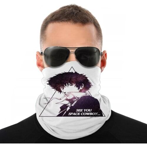 Cowboy Bebop See You Space Cowboy Scarf Half Face Mask Neck Warmer anime Seamless Bandanas Windproof Headwear Outdoor Hiking